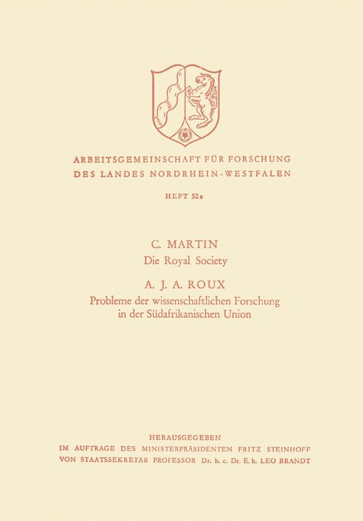 Produktbild: Die Royal Society. Probleme der wissenschaftlichen Forschung in der S&uuml;dafrikanischen Union