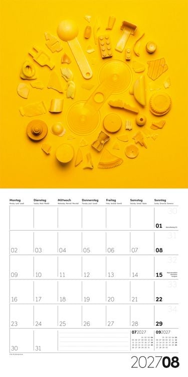 Produktbild: Die Farbe Gelb Kalender 2027 - 30x30 - Art12