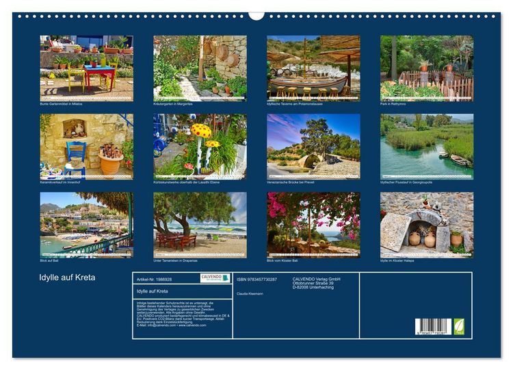 Produktbild: Idylle auf Kreta (Wandkalender 2026 DIN A2 quer), CALVENDO Monatskalender