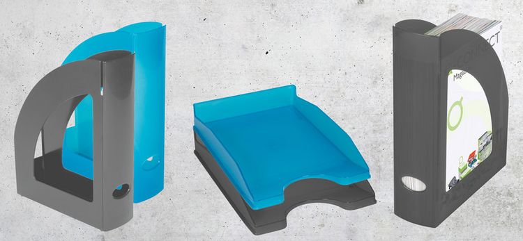 Produktbild: Q-CONNECT&reg; Briefkorb transparent, blau