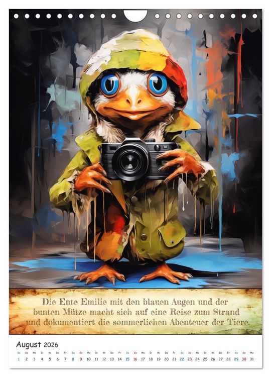 Produktbild: Tierische Paparazzi (Wandkalender 2026 DIN A4 hoch), CALVENDO Monatskalender