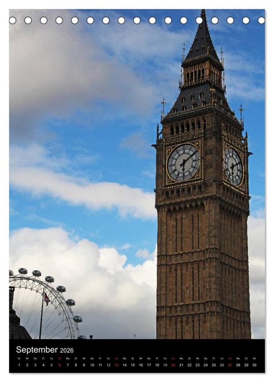 Produktbild: London - Impressionen (Tischkalender 2026 DIN A5 hoch), CALVENDO Monatskalender