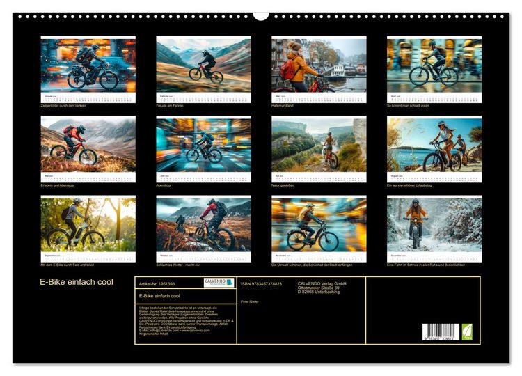 Produktbild: E-Bike einfach cool (Wandkalender 2026 DIN A2 quer), CALVENDO Monatskalender