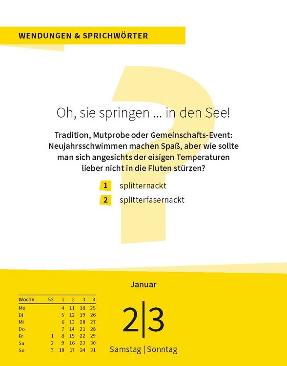 Produktbild: Langenscheidt Quizkalender Deutsch 2027