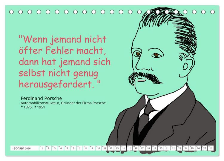 Produktbild: Zitate f&uuml;r Motivation und Perspektivenwechsel (Tischkalender 2026 DIN A5 quer), CALVENDO Monatskalender