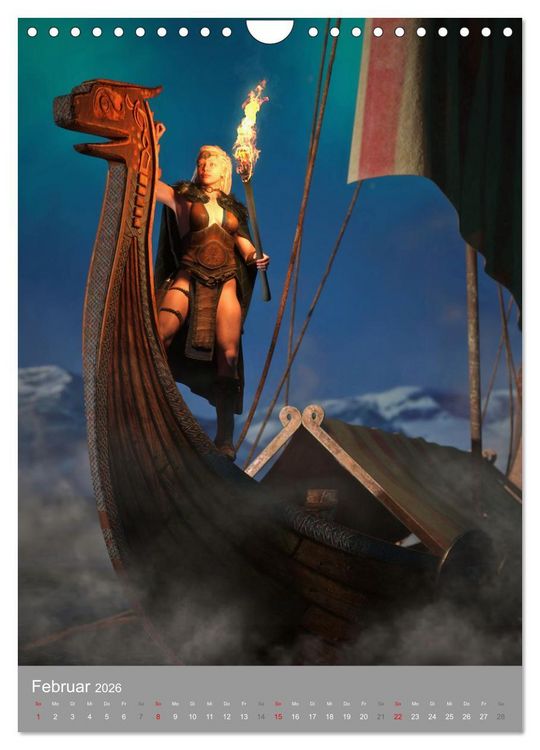 Produktbild: Fantasy Kriegerinnen (Wandkalender 2026 DIN A4 hoch), CALVENDO Monatskalender