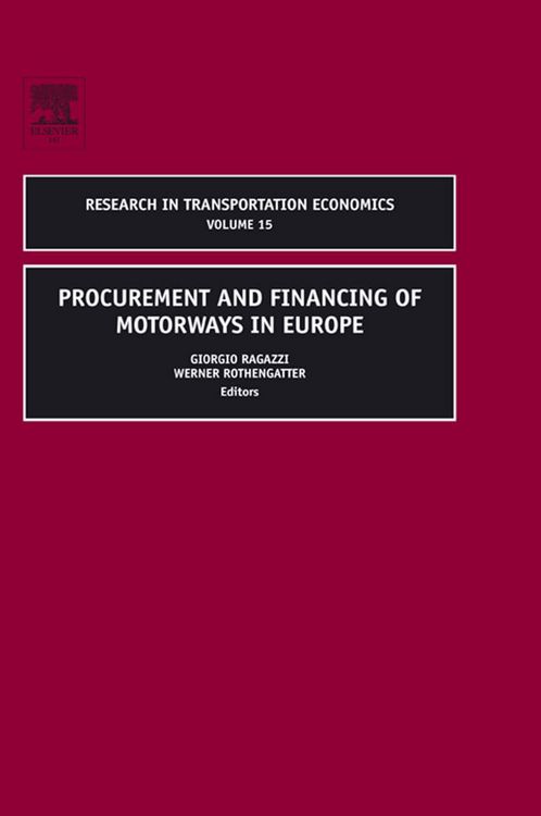 Produktbild: Procurement and Financing of Motorways in Europe