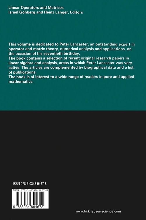 Produktbild: Linear Operators and Matrices