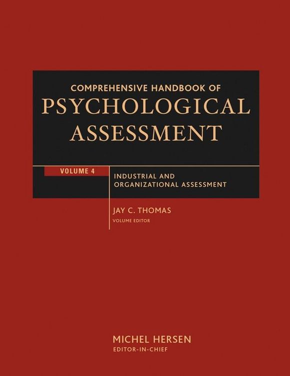 Produktbild: Comprehensive Handbook of Psychological Assessment
