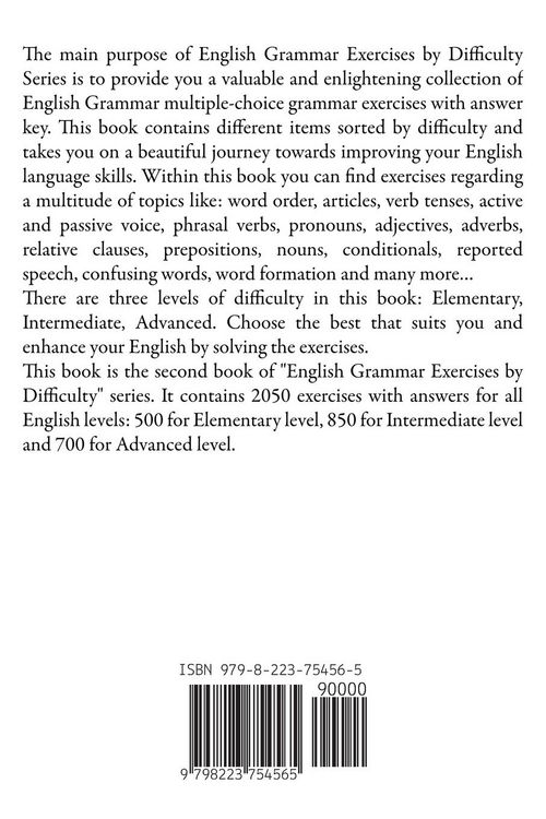 Produktbild: English Grammar Exercises by Difficulty