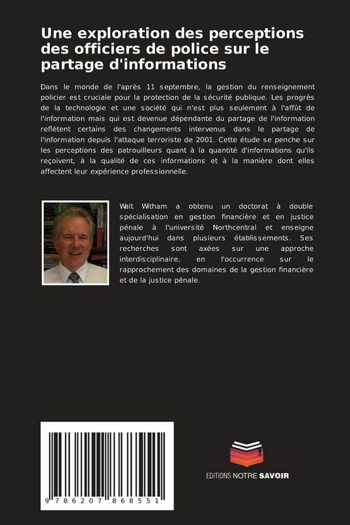 Produktbild: Une exploration des perceptions des officiers de police sur le partage d'informations