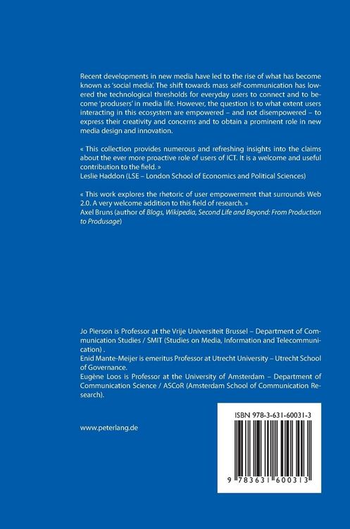 Produktbild: New Media Technologies and User Empowerment