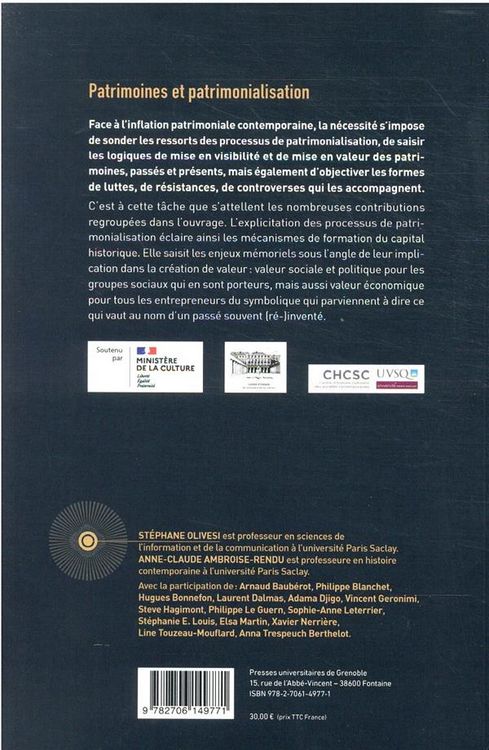 Produktbild: Patrimoines et patrimonialisation