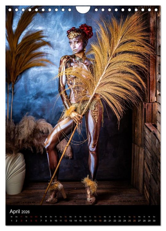 Produktbild: Klangk&ouml;rper - Bodypainting Adventures (Wandkalender 2026 DIN A4 hoch), CALVENDO Monatskalender
