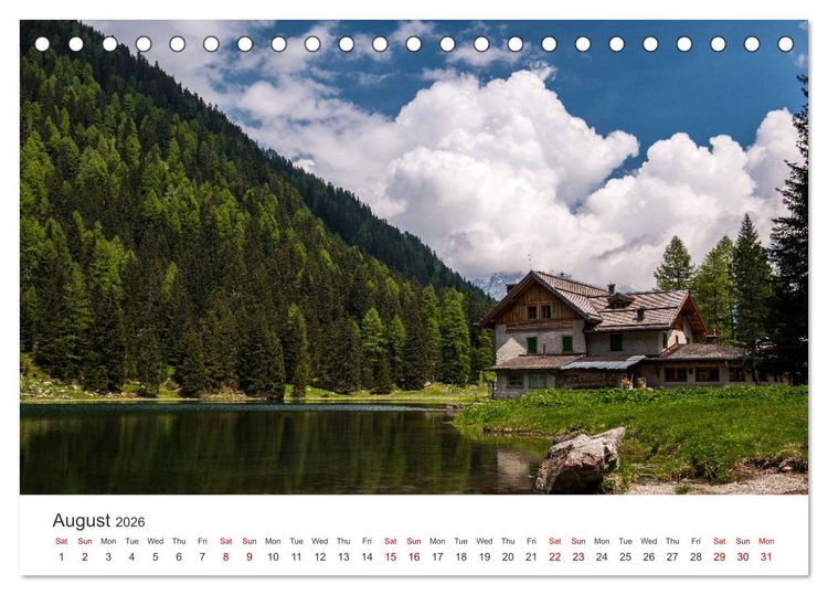 Produktbild: Alpine lakes on the Dolomites (Desk Calendar 2026 DIN A5 landscape), CALVENDO 12 Month DeskCalendar