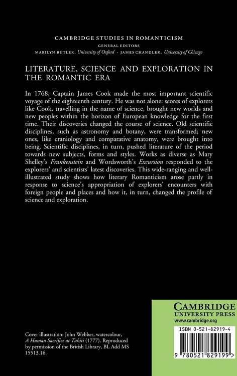 Produktbild: Literature, Science and Exploration in the Romantic Era