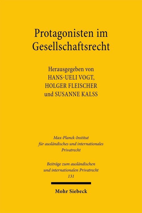 Produktbild: Protagonisten im Gesellschaftsrecht
