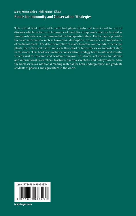 Produktbild: Plants for Immunity and Conservation Strategies