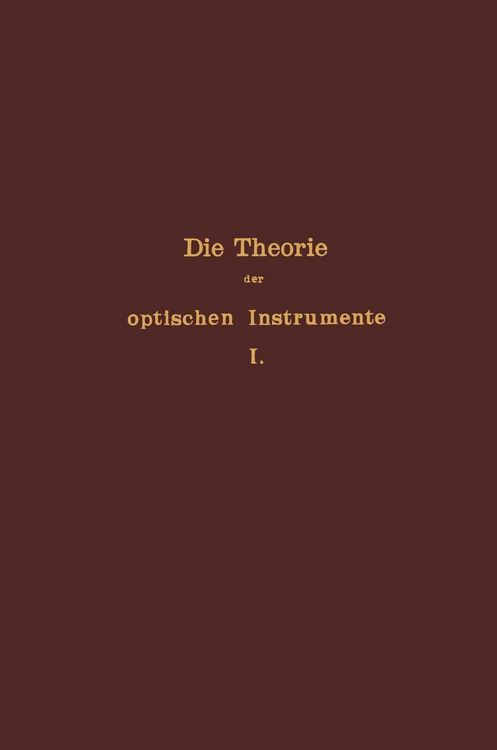 Produktbild: Die Theorie der optischen Instrumente