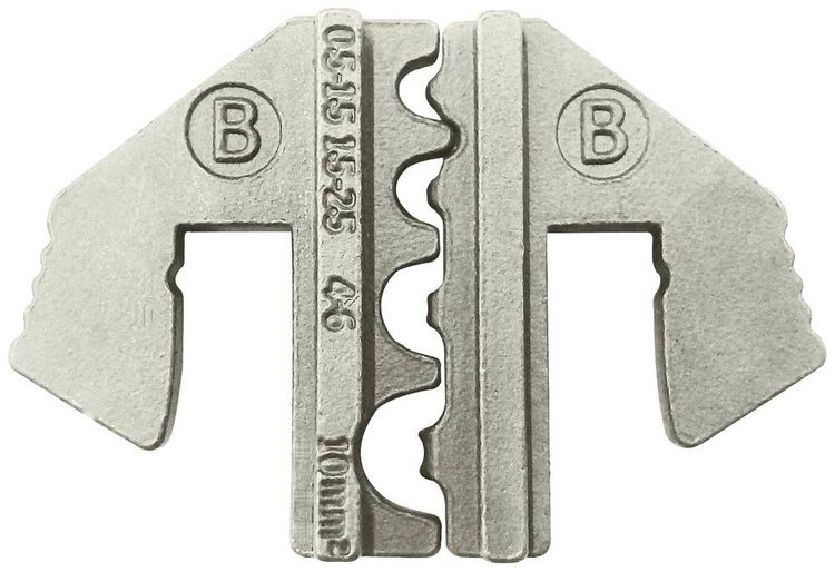 Produktbild: TOOLCRAFT PLE-0B Crimp-Eins&auml;tze Unisolierte Kabelschuhe Quetschbereich: 1.5 bis 10 mm&sup2; Passend f&uuml;r Marke (Zangen): TOOLCRAFT PZ-500