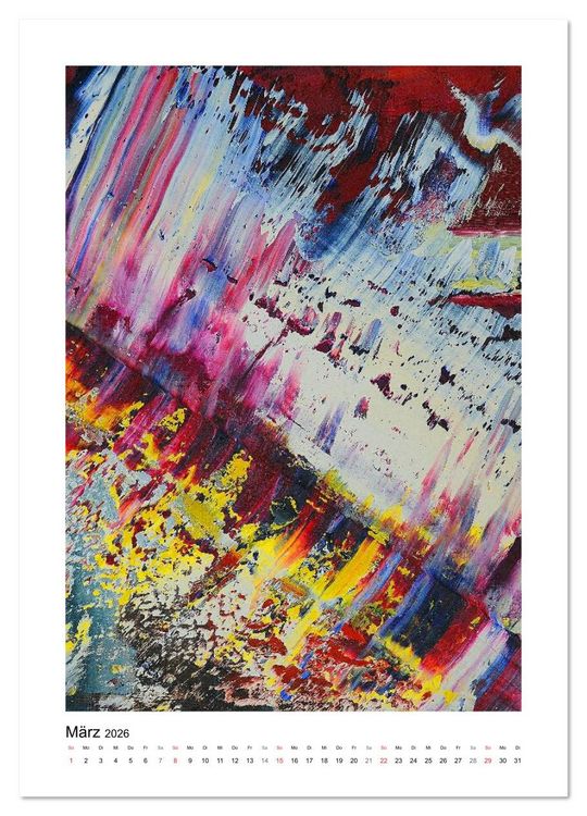 Produktbild: Bunte Tr&auml;ume - Abstrakte Kunst (Wandkalender 2026 DIN A4 hoch), CALVENDO Monatskalender