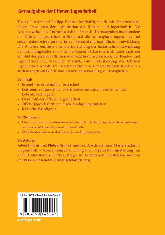 Produktbild: Kernaufgaben der Offenen Jugendarbeit
