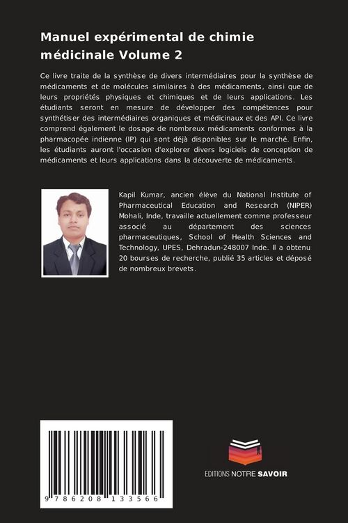 Produktbild: Manuel exp&eacute;rimental de chimie m&eacute;dicinale Volume 2