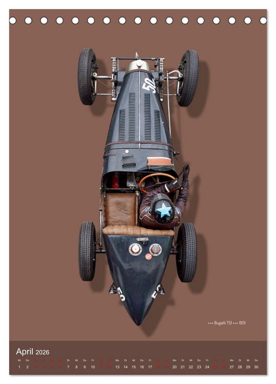 Produktbild: Legenden des Rennsports, Historic Grand Prix Cars 1925-1960 (Tischkalender 2026 DIN A5 hoch), CALVENDO Monatskalender