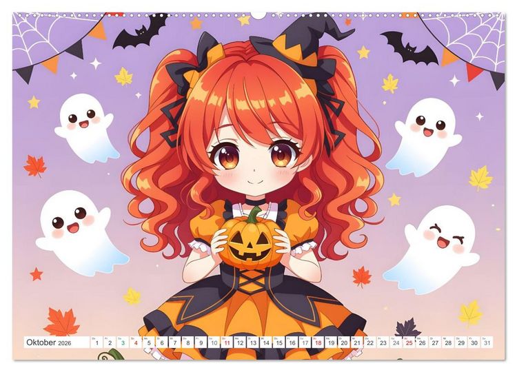 Produktbild: Kawaii Traumwelten (Wandkalender 2026 DIN A2 quer), CALVENDO Monatskalender