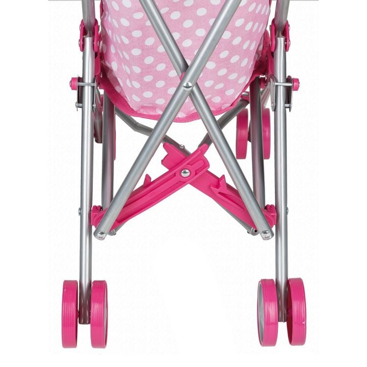 Produktbild: Idena Puppenbuggy zusammenklappbar pink 52x26x55cm Schiebeh&ouml;he 55cm