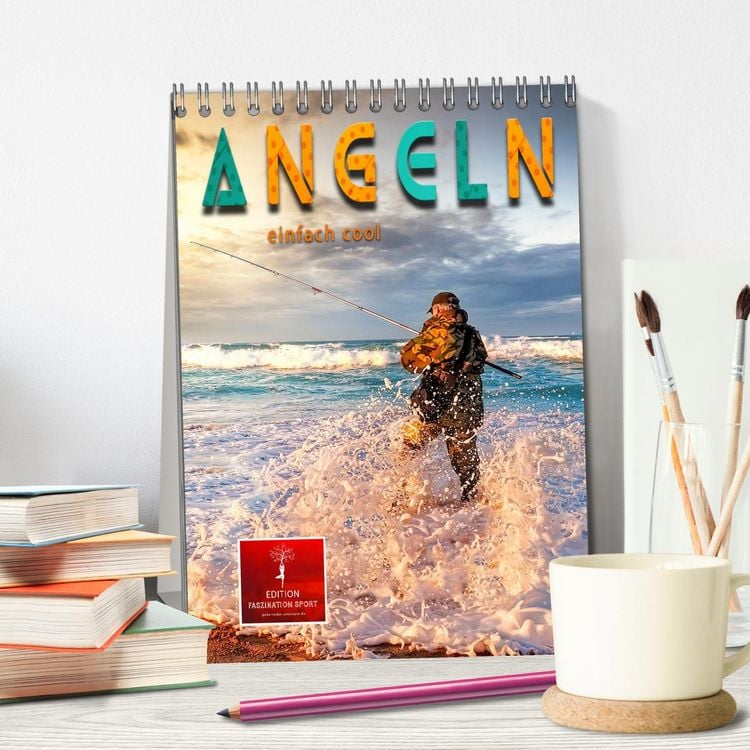 Produktbild: Angeln - einfach cool (Tischkalender 2026 DIN A5 hoch), CALVENDO Monatskalender