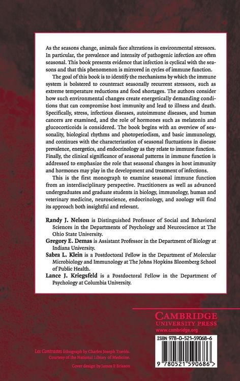 Produktbild: Seasonal Patterns of Stress, Immune Function, and Disease