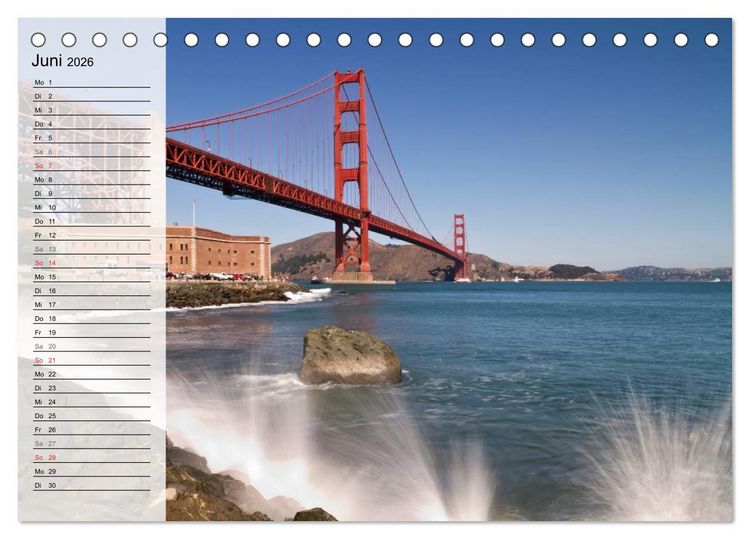 Produktbild: SAN FRANCISCO Traumstadt in Kalifornien (Tischkalender 2026 DIN A5 quer), CALVENDO Monatskalender