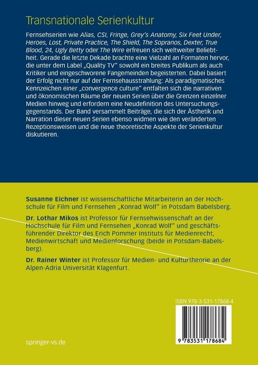 Produktbild: Transnationale Serienkultur