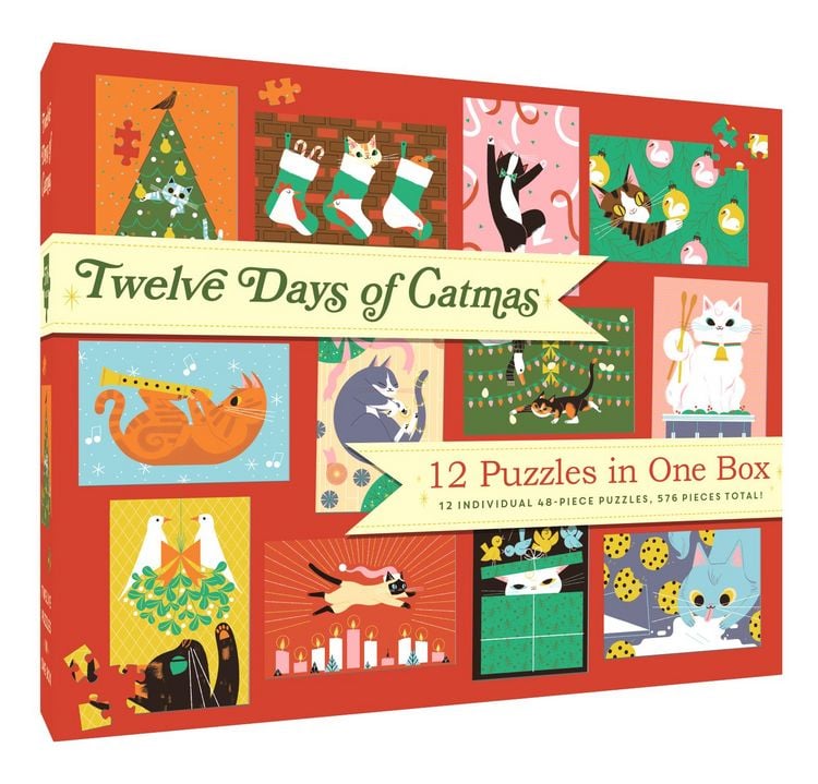 Produktbild: 12 Puzzles in One Box: Twelve Days of Catmas