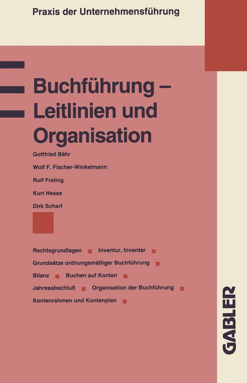 Produktbild: Buchf&uuml;hrung &mdash; Leitlinien und Organisation
