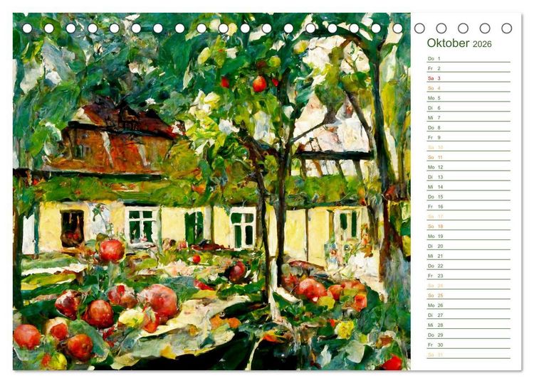 Produktbild: Malerische G&auml;rten - Im Stile des Impressionismus (Tischkalender 2026 DIN A5 quer), CALVENDO Monatskalender
