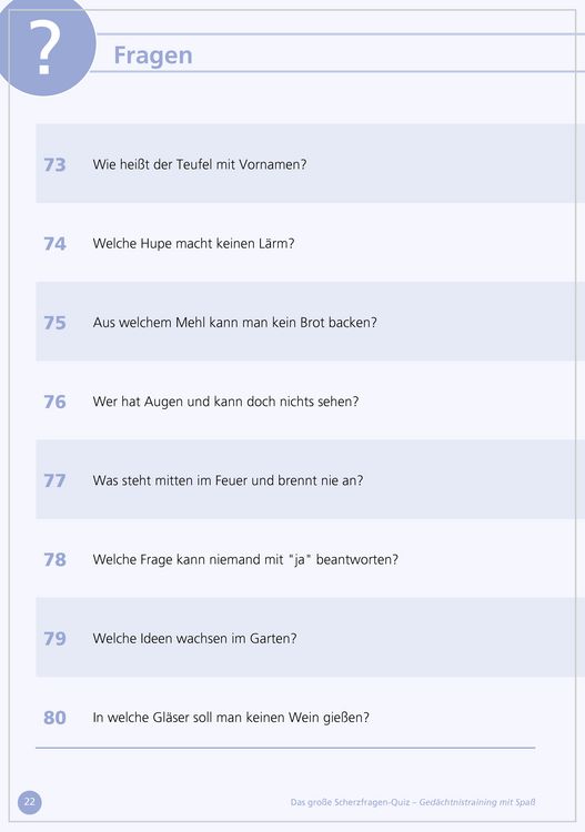 Produktbild: Das gro&szlig;e Scherzfragen-Quiz f&uuml;r Senioren