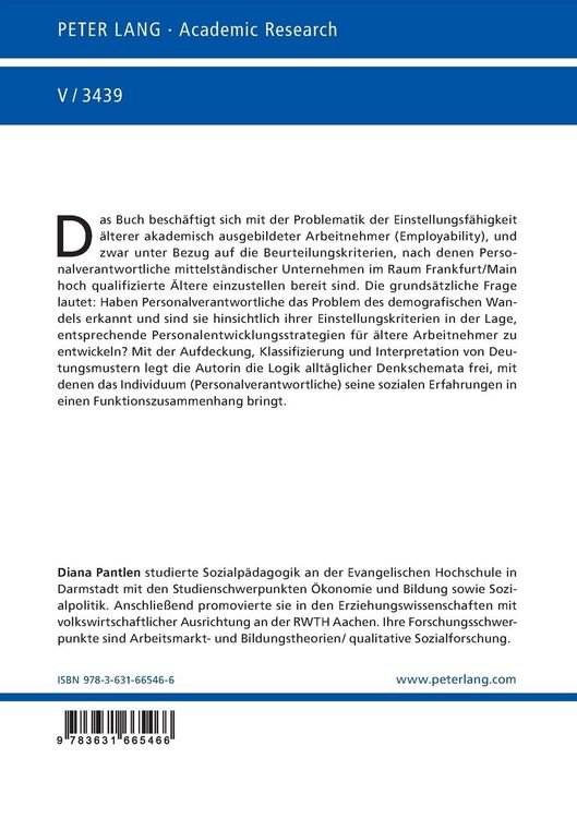 Produktbild: Eine theoretische und empirische Studie &uuml;ber Deutungsmuster von Personalverantwortlichen hoch qualifizierter &auml;lterer Arbeitnehmer/innen
