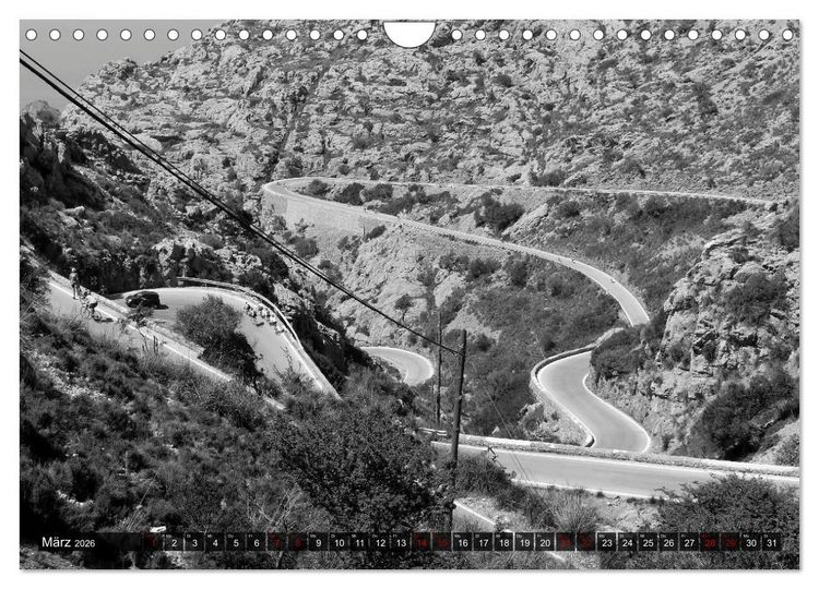 Produktbild: Mallorca monochrom (Wandkalender 2026 DIN A4 quer), CALVENDO Monatskalender