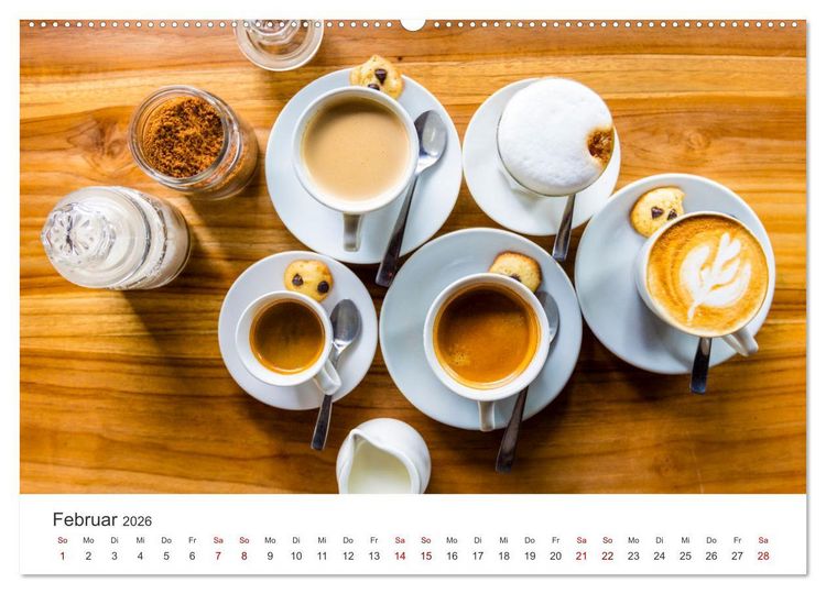 Produktbild: Genussmomente Kaffee (Wandkalender 2026 DIN A2 quer), CALVENDO Monatskalender