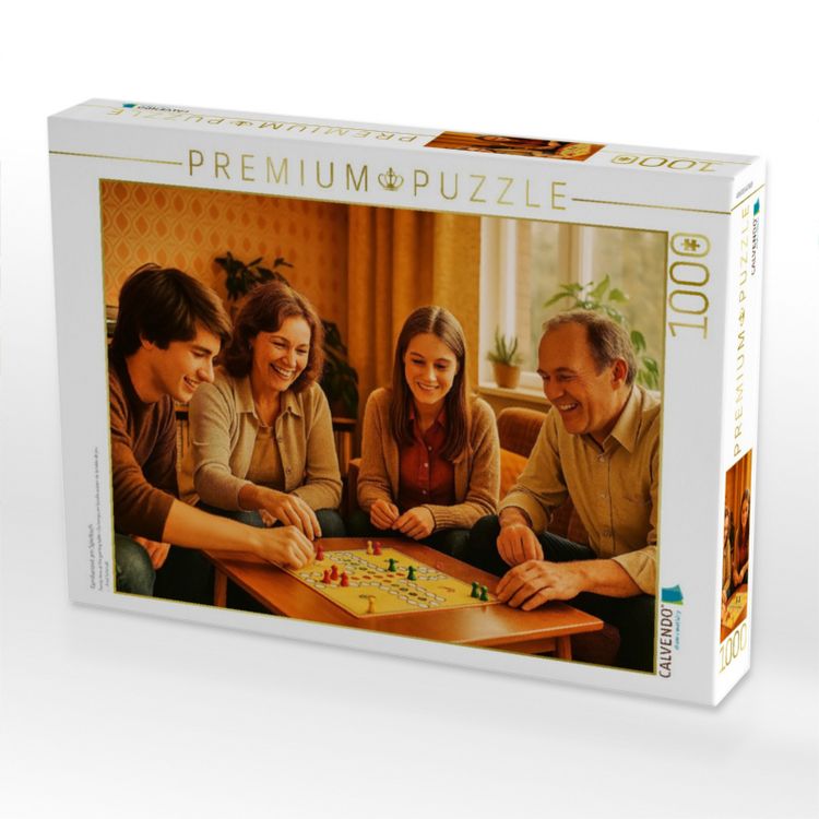 Produktbild: CALVENDO Puzzle Familienzeit am Spieltisch | 1000 Teile Lege-Gr&ouml;&szlig;e 64x48cm Foto-Puzzle f&uuml;r gl&uuml;ckliche Stunden