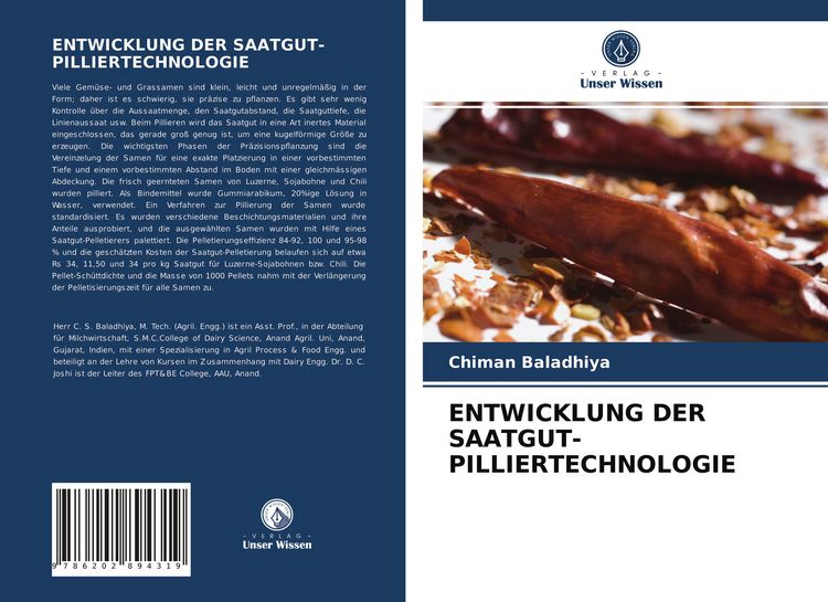 Produktbild: Entwicklung der Saatgut-Pilliertechnologie