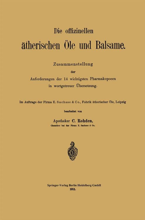Produktbild: Die offizinellen &auml;therischen &Ouml;le und Balsame