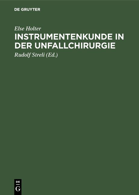 Produktbild: Instrumentenkunde in der Unfallchirurgie