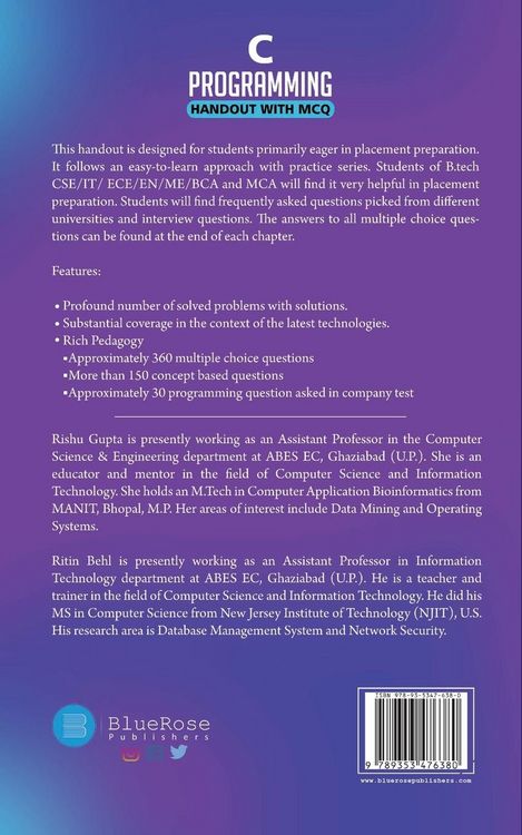 Produktbild: C Handout with MCQ