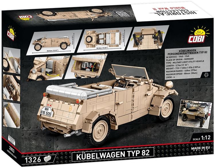 Produktbild: COBI-2803 K&uuml;belwagen Personenkraftwagen Typ 82, Klemmbausteine 1326 Teile