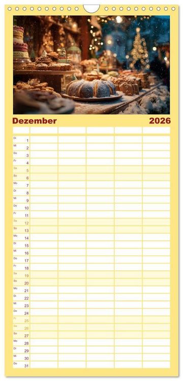 Produktbild: Familienplaner 2026 - Mit Herz und Hand, Ich bin B&auml;cker mit 5 Spalten (Wandkalender, 21 x 45 cm) CALVENDO