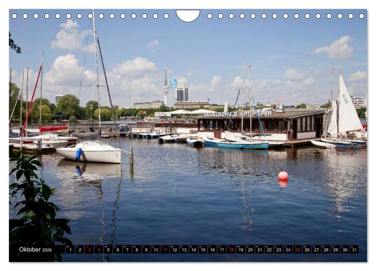 Produktbild: Hansestadt Hamburg (Wandkalender 2026 DIN A4 quer), CALVENDO Monatskalender