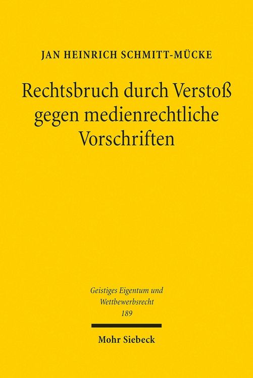 Produktbild: Rechtsbruch durch Versto&szlig; gegen medienrechtliche Vorschriften